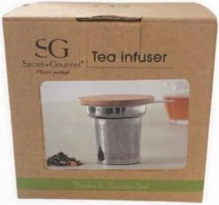 Madame Chai - Passoire à Thé En Bambou - Bamboe à Thé - Passoire à Thé Durable - Passoire à Thé Avec Couvercle - Sous-verre - Infuseur à Thé -Cuisine Fournitures Magasin 1200x1124 3