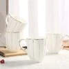 Lot De 4 Tasses à Café DUJUST (400 Ml), Design Britannique De Luxe Avec Garnitures Dorées Faites à La Main, Ensemble De Tasses En Porcelaine Blanche Et Dorée De 1ère Classe Pour Café, Thé Et Lait, Belles Tasses En Porcelaine Fine Et Ornée.