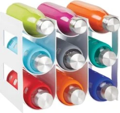 MDesign Casier à Vin Et à Bouteilles Pratique, Casier à Vin En Plastique Pour Jusqu'à 9 Bouteilles, Casier Autonome Pour Bouteilles De Vin Ou Autres Boissons, Blanc -Cuisine Fournitures Magasin 1200x1125 7