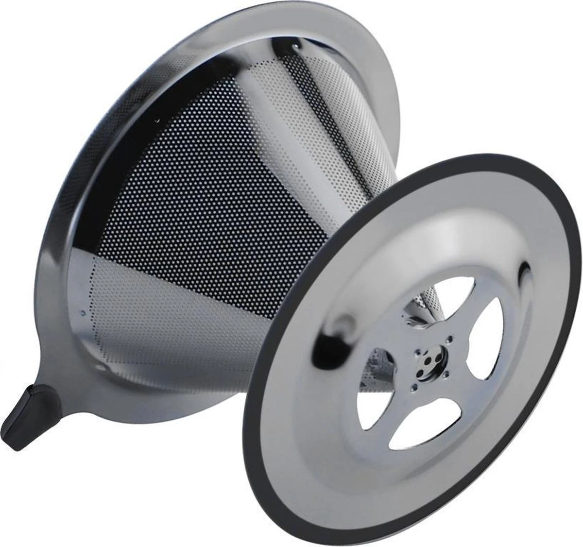 Porte-filtre à Café 1x4 - Filtre à Café Réutilisable En Acier Inoxydable - Porte-filtre à Café - Filtre à Café Permanent - Goutteur à Café - Acier Inoxydable 2 Porte-filtre à Café 1x4 - Filtre à Café Réutilisable En Acier Inoxydable - Porte-filtre à Café - Filtre à Café Permanent - Goutteur à Café - Acier Inoxydable – Image 2