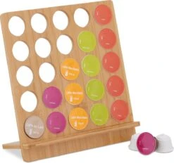 Porte-capsule Relaxdays Pour Dolce Gusto - Porte-gobelet En Bambou - Porte-gobelet à Café - Debout