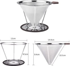 Filtre à Café Professionnel En Acier Inoxydable - Réutilisable - Avec Brosse - Sans Papier - Eco Friendly - Filtre à Café Pour Faire Du Café - Filtre Permanent - Restaurant / Café -Cuisine Fournitures Magasin 1200x1129 2