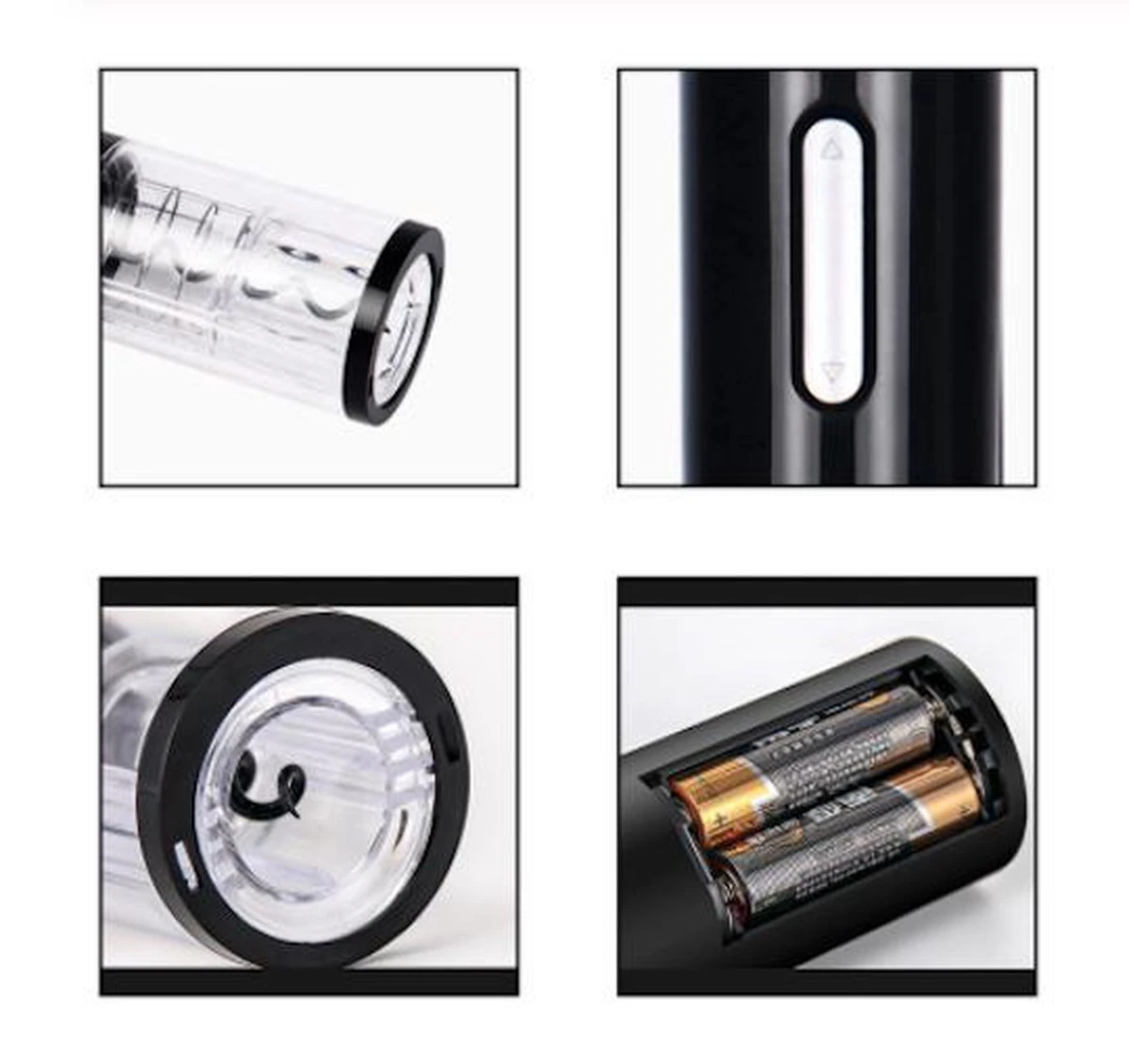 Ouvre-bouteille électrique Veex - Tire-bouchon - Ouvre-bouteille Automatique - Avec Coupe-papier - Noir 2 Ouvre-bouteille électrique Veex - Tire-bouchon - Ouvre-bouteille Automatique - Avec Coupe-papier - Noir – Image 2