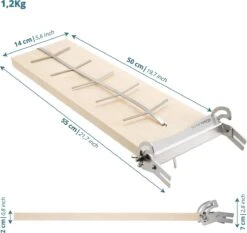 Planche à Saumon à Fumer Et à Griller En Bois De Bouleau Avec Acier Inoxydable Inclinable -Cuisine Fournitures Magasin 1200x1132