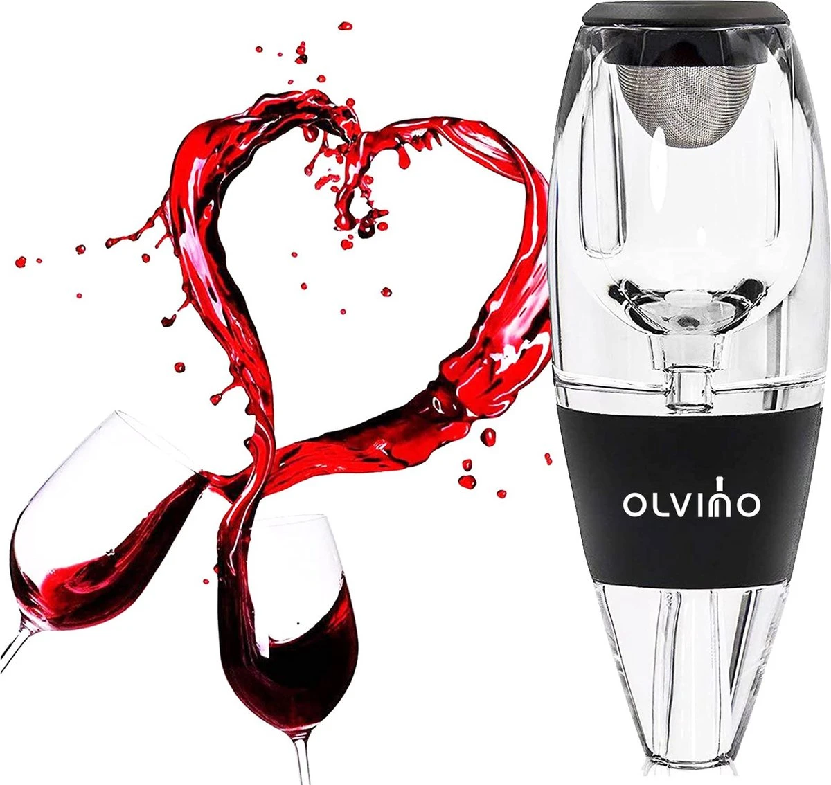 Carafe à Vin - Aérateur De Vin - Incl. Tamis Et Support - Aération 3 Voies - Accessoires De Vêtements Pour Bébé Vin 5 Carafe à Vin - Aérateur De Vin - Incl. Tamis Et Support - Aération 3 Voies - Accessoires De Vêtements Pour Bébé Vin – Image 5