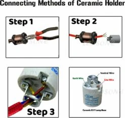 Lampe E27 Vintage Industrielle Or Rose Porte-Ampoule Lampe Rétro Antique -Cuisine Fournitures Magasin 1200x1135 5