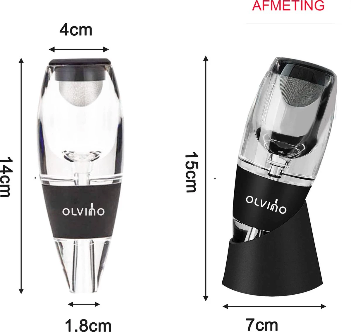 Carafe à Vin - Aérateur De Vin - Incl. Tamis Et Support - Aération 3 Voies - Accessoires De Vêtements Pour Bébé Vin 6 Carafe à Vin - Aérateur De Vin - Incl. Tamis Et Support - Aération 3 Voies - Accessoires De Vêtements Pour Bébé Vin – Image 6