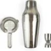 Society Paris - Set Shaker à Cocktail Français / Parisien - Acier Inoxydable - 3 Pièces - Coffret Cadeau Luxe
