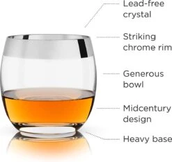 Viski Irving Chrome Rim Crystal Lowball Tumblers Set De 2 – Verre Cristallin De Premium Supérieure, élégants Verres à Whisky Lowball, Verres à Cocktail Coffret Cadeau – 9 Oz 10 Viski Irving Chrome Rim Crystal Lowball Tumblers Set De 2 – Verre Cristallin De Premium Supérieure, élégants Verres à Whisky Lowball, Verres à Cocktail Coffret Cadeau – 9 Oz -Cuisine Fournitures Magasin 1200x1138 9