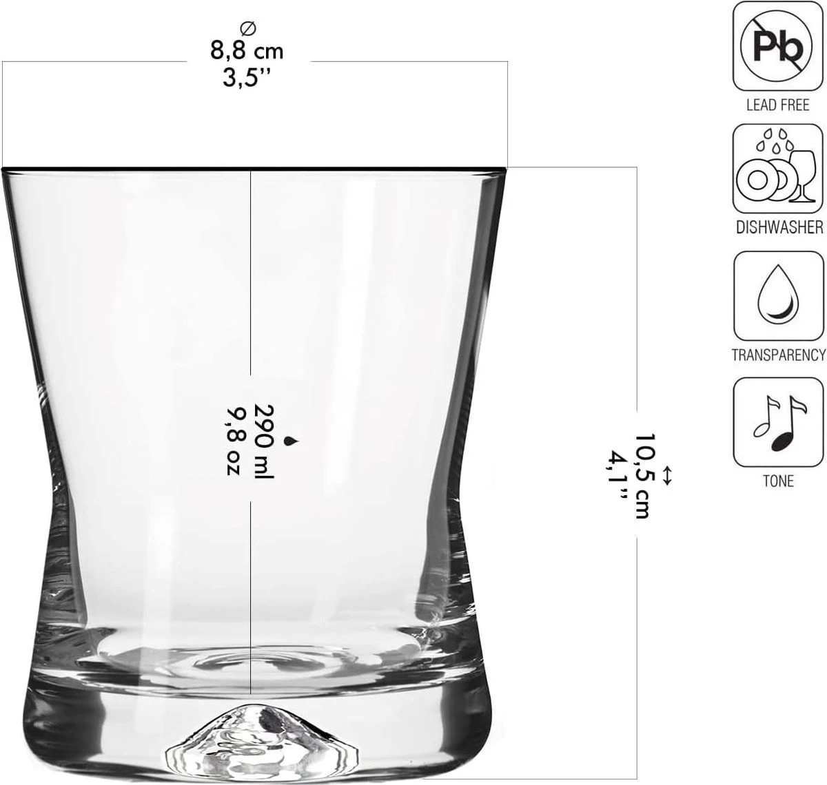 Verres à Whisky Verres | Lot De 6 | 290 ML | Collection X-line | Perfect Pour La Maison, Les Restaurants Et Les Fêtes | Résistant Au Lave-vaisselle 2 Verres à Whisky Verres | Lot De 6 | 290 ML | Collection X-line | Perfect Pour La Maison, Les Restaurants Et Les Fêtes | Résistant Au Lave-vaisselle – Image 2