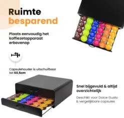 Porte-capsules Avec Tiroir Dolce Gusto - Porte-gobelet Pour 72 Capsules De Café - Porte- Porte-capsules - Acier Inoxydable - Zwart -Cuisine Fournitures Magasin 1200x1140 7