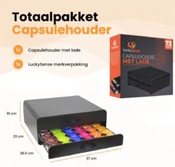 Porte-capsules Avec Tiroir Dolce Gusto - Porte-gobelet Pour 72 Capsules De Café - Porte- Porte-capsules - Acier Inoxydable - Zwart -Cuisine Fournitures Magasin 1200x1141 1