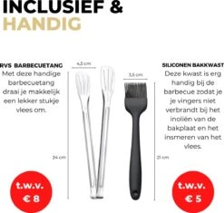 Ozocozy BBQ-ONE Barbecue De Table à Charbon - Ø30 Cm - Zwart - Incl. Sac De Transport, Brosse à Pâtisserie En Silicone Et Pince à Barbecue En Acier Inoxydable - Cadeau De La Vaderdag -Cuisine Fournitures Magasin 1200x1141