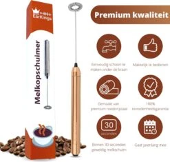 Mousseur à Lait Pour Une Mousse De Lait Parfaite - Mousseur à Lait électrique - Mousseur à Lait En Acier Inoxydable - Mousseur à Lait Manuel EarKings Rose Goud -Cuisine Fournitures Magasin 1200x1142 4