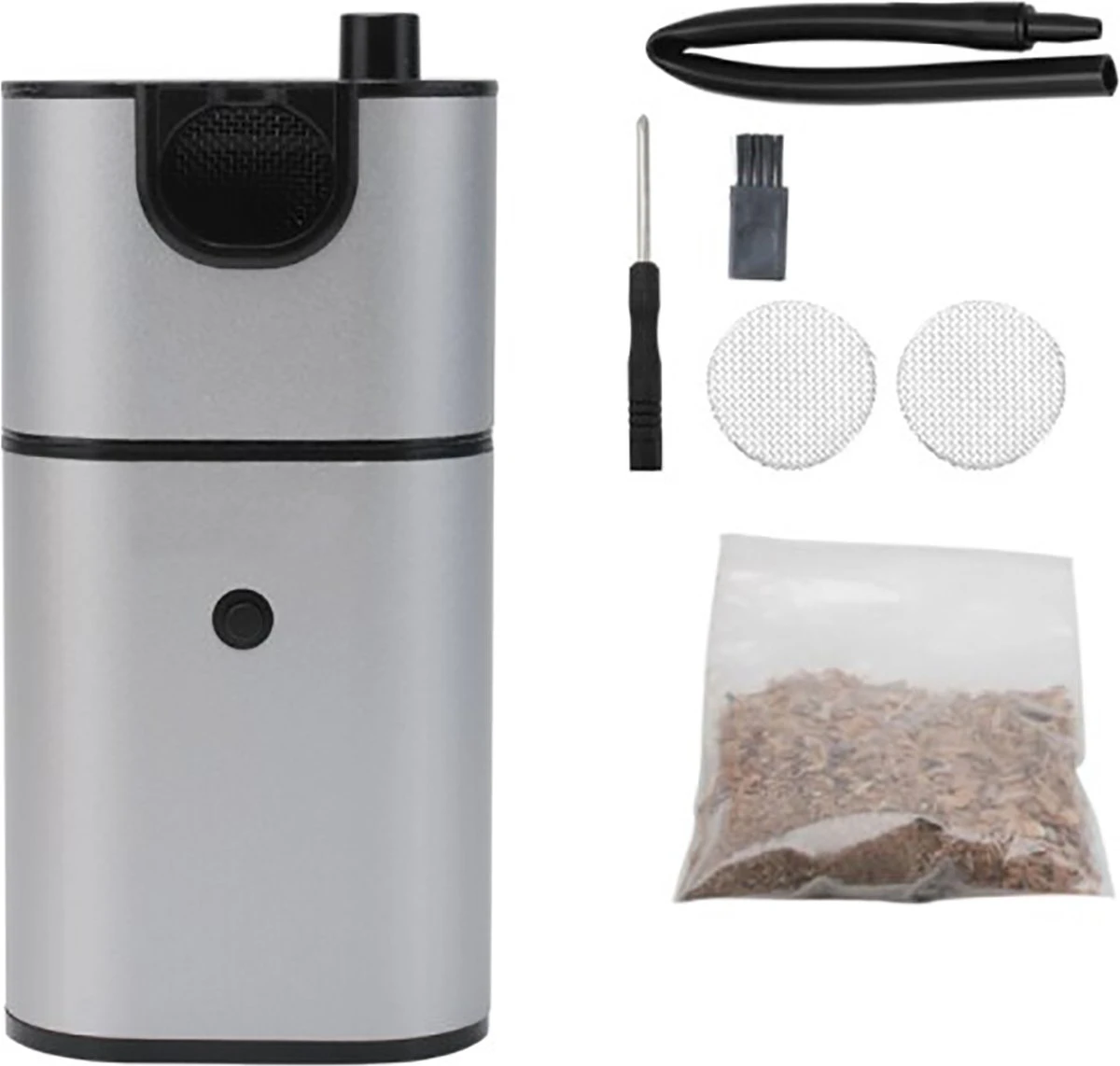 Fumoir Alimentaire - Avec Copeaux De Bois - Boîte à Fumer - Appareil à Fumer - Smokers - Pistolet à Smoking - Pistolet à Fumer - Métal - Argent 5 Fumoir Alimentaire - Avec Copeaux De Bois - Boîte à Fumer - Appareil à Fumer - Smokers - Pistolet à Smoking - Pistolet à Fumer - Métal - Argent – Image 5