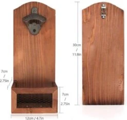 Décapsuleur Avec Bac De Récupération - Ouvre-bière - Décapsuleur Mural - Décapsuleur - Boisson à L'intérieur Et à L'extérieur - Bois Brun - Acier Inoxydable -Cuisine Fournitures Magasin 1200x1143 1