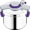 SEB ClipsoMinut' Perfect+, 7,5 L, Céramique, Gaz, Halogène, Induction, Plaque Scellée, Violet, Inox, Inox, Pliable, France
