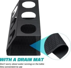 KINGDOWAY Porte-bouteilles - Porte-bouteilles - Porte-bouteilles - Avec Tapis Anti-goutte - Pour Bouteilles Duo, Crystal, Easy, Fuse, E-mail Soda Stream - Zwart Mat -Cuisine Fournitures Magasin 1200x1148 4