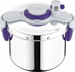SEB ClipsoMinut' Perfect+, 6 L, Céramique, Gaz, Halogène, Induction, Plaque Scellée, Violet, Inox, Inox, Pliable, France