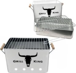 MikaMax - Barbecue Au Charbon De Bois Grill King - Acier Inoxydable - Comprend Un Cendrier Amovible Et Des Poignées Pliables 6 MikaMax - Barbecue Au Charbon De Bois Grill King - Acier Inoxydable - Comprend Un Cendrier Amovible Et Des Poignées Pliables -Cuisine Fournitures Magasin 1200x1150