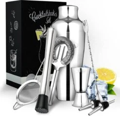 Cocktail Set - Cocktail Set Cocktail Shaker Set - Barkeeper-Bar- Kit Cocktail Set - Durable Pour La Maison Et Le Jardin Ou Un Cadeau D'anniversaire