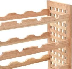 Prolenta Premium - Casier à Vin Pour 25 Bouteilles 63x25x73 Cm Bois De Noyer Massif - Maison Et Jardin -Cuisine Fournitures Magasin 1200x1154 9