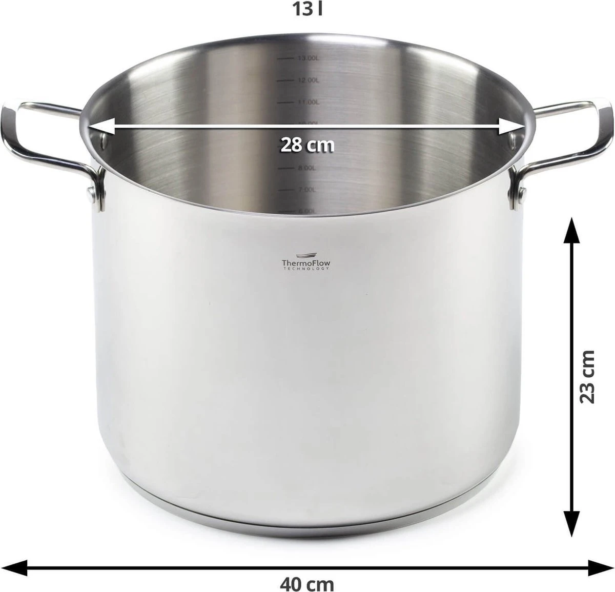 Rosmarino Pour & Cook - Casserole Avec Couvercle En Verre - Ø28cm - 100% Sans PFAS & PFOA - Acier Inoxydable 18/10 - Technologie ThermoFlow - Poignées Cool Touch - Convient à Toutes Les Sources De Chaleur & Lave-vaisselle 3 Rosmarino Pour & Cook - Casserole Avec Couvercle En Verre - Ø28cm - 100% Sans PFAS & PFOA - Acier Inoxydable 18/10 - Technologie ThermoFlow - Poignées Cool Touch - Convient à Toutes Les Sources De Chaleur & Lave-vaisselle – Image 3