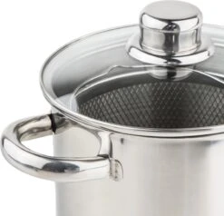 Poêle à Asperges Haushalt En Acier Inoxydable Avec Couvercle En Verre - 21 Cm - 4 Litres -Cuisine Fournitures Magasin 1200x1156 1