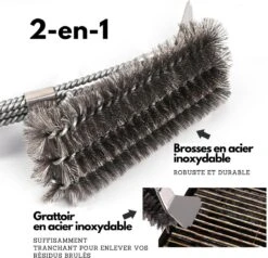 Gohh Brosse Pour Barbecue Avec Grattoir - Brosse De Nettoyage - Grattoir Pour Barbecue Avec Sac De Rangement Pratique 2 En 1 -Cuisine Fournitures Magasin 1200x1156 13