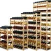 Casier à Vin - 38x43,5x25 Cm (LxlxP) - Bois - 12 Bouteilles - Casier à Bouteilles Modulaire Et Empilable - Porte-bouteilles Debout