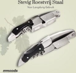 Mmoods Tire-Bouchon Vin Zwart - Couteau De Serveur Avec Rainure Fendue - Ouvre-Vin - Couteau Sommelier - Cadeau -Cuisine Fournitures Magasin 1200x1157 2