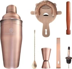 Service à Cocktail Cuivré Premium - Service à Cocktail 7 Pièces Top Class - Shaker à Cocktail 750ml - Coffret Cadeau Luxe -Cuisine Fournitures Magasin 1200x1157 6