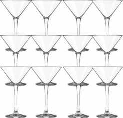 12x Verres à Cocktail / Martini Transparent Série Martini 260 Ml - 26 Cl - Verres à Cocktail - Boissons à Cocktails - Verres à Cocktail En Verre