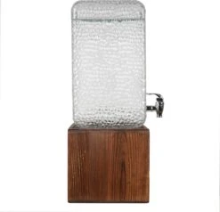 Pichet à Jus Clayre & Eef Avec Robinet Et Couvercle 22*20*50 Cm Pichet à Eau Carré En Glas Transparent -Cuisine Fournitures Magasin 1200x1158 14