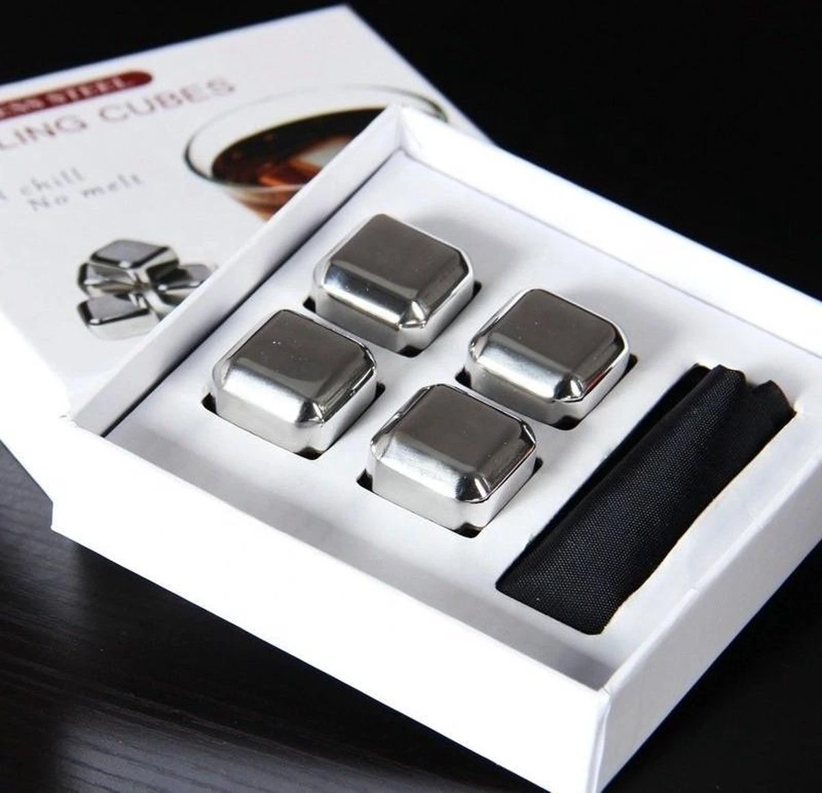 Glaçons Au Whisky - Glaçons Au Whisky En Acier Inoxydable - 4 Pièces 1 Glaçons Au Whisky - Glaçons Au Whisky En Acier Inoxydable - 4 Pièces