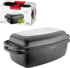 Poêle Professionnelle 2 En 1 Florina Delico Avec Induction Double Face Et Revêtement 2 Couches - Aluminium - 5,1L Noir Mat -Cuisine Fournitures Magasin 1200x1161 4