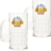 4x Chopes à Bière Oktoberfest 14 Cm - Verres à Bière En Plastique Chopes à Bière 275 Ml - Oktoberfest / Bierfeest Catering Party Supplies