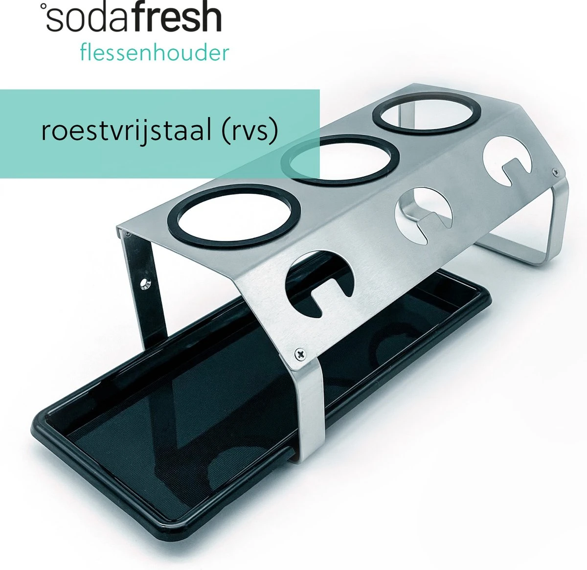 Sodafresh - Porte-bouteille Et égouttoir Haut De Gamme Pour Toutes Les Bouteilles Sodastream - 100 % Acier Inoxydable 2 Sodafresh - Porte-bouteille Et égouttoir Haut De Gamme Pour Toutes Les Bouteilles Sodastream - 100 % Acier Inoxydable – Image 2