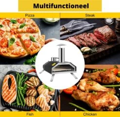 Four à Pizza Pizza - Cuisine D'Extérieur - Pizza Gourmet - Barbecue - Acier Inoxydable - Jusqu'à 600°C - Avec Sac De Transport -Cuisine Fournitures Magasin 1200x1166