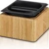 Knock Box En Bois (chêne) Et Insert En Acier Inoxydable, Grande Knock Box Amovible Pour Un Nettoyage Facile, Knock Box Pour Home Barista, Accessoires Porte-filtre