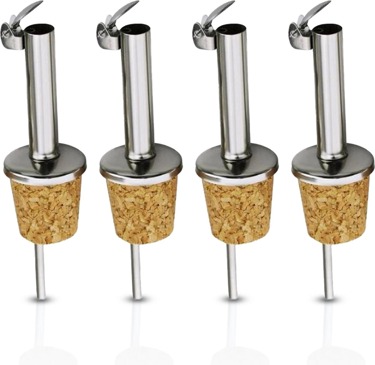 Bec Verseur En Liège Minismus 4 Pièces Avec Couvercle - Haute Qualité - Dosage Facile Avec De L' Alcohol Et De L'huile 1 Bec Verseur En Liège Minismus 4 Pièces Avec Couvercle - Haute Qualité - Dosage Facile Avec De L' Alcohol Et De L'huile