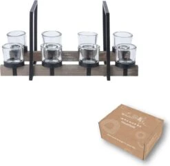 Orange85 Tea Light Holder - Photophore - Photophores Glas - Set - 8 Porte - Pièces Tea Lights - Tea Lights Porte - Glas - Contemporain - Décor -Cuisine Fournitures Magasin 1200x1170 9