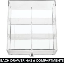 Organisateur De Cuisine MDesign Avec 3 Tiroirs - Boîte De Rangement Pour Sachets De Thé, Dosettes De Café, édulcorants Et Plus - Boîte à Thé En Plastique - Transparent -Cuisine Fournitures Magasin 1200x1172 1