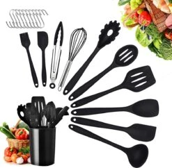 21 Pièces Ustensiles De Cuisine En Silicone Ustensiles De Cuisine Set Spatule Fouet Pinces Cuillère Ustensiles De Cuisine Pour La Cuisson, La Cuisson Et Le Mélange