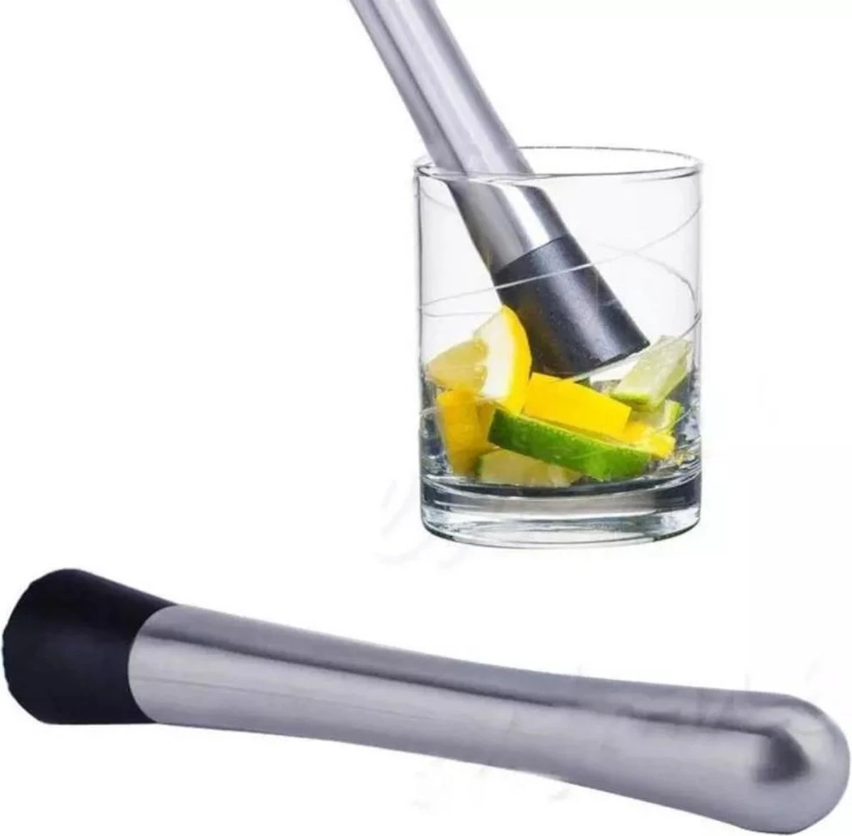 Thuys Cocktail Stamper - Cocktail Stamper - Muddler - Tonic Stamper - Citroen Stamper - Inox - Argent 4 Thuys Cocktail Stamper - Cocktail Stamper - Muddler - Tonic Stamper - Citroen Stamper - Inox - Argent – Image 4