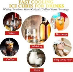 Ensemble De Pierres à Whisky Set En Acier Inoxydable - Pierres à Whisky 9 Pièces Avec Pinces à Glace - Glaçons Réutilisables - Glaçons En Métal Réutilisables -Cuisine Fournitures Magasin 1200x1178 13