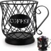 Panier à Capsules De Café, Panier Porte-café, Panier De Rangement Pour Capsules De Café, Panier à Café, Support à Dosettes De Café, Porte-capsules De Café, Pour Stocker Des Capsules De Café Et Des Fruits, Noir
