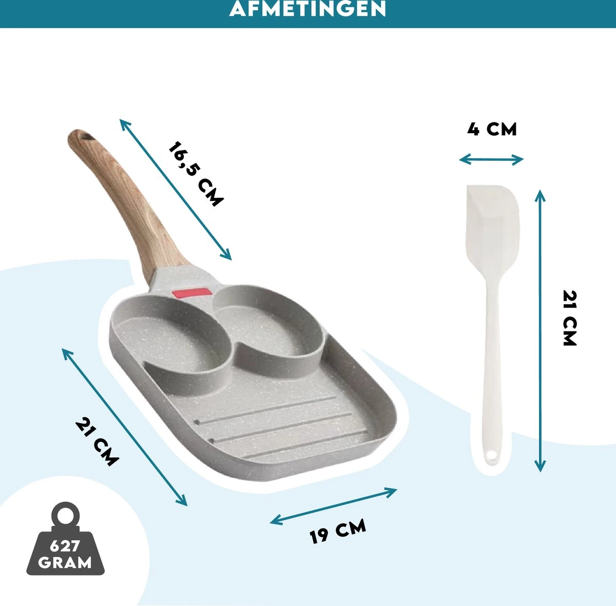 Vitasa Pancake Pan Induction - Pancake Pan - Egg Pan - Omelette Pan - Omelette Maker - Pancake Maker - Revêtement Antiadhésif - Toutes Sources De Chaleur - 3 Compartiments - Spatule Incluse 7 Vitasa Pancake Pan Induction - Pancake Pan - Egg Pan - Omelette Pan - Omelette Maker - Pancake Maker - Revêtement Antiadhésif - Toutes Sources De Chaleur - 3 Compartiments - Spatule Incluse – Image 7