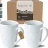 Ensemble De Tasses à Café HOMEBERLIN® Design , Tasses à Café En Grès De Haute Qualité, 350 Ml, Ensemble De Tasses Modernes Adaptées à Toutes Les Boissons, Grande Tasse, Parfaite Pour Le Café Et Le Thé, 100 % Fait Main