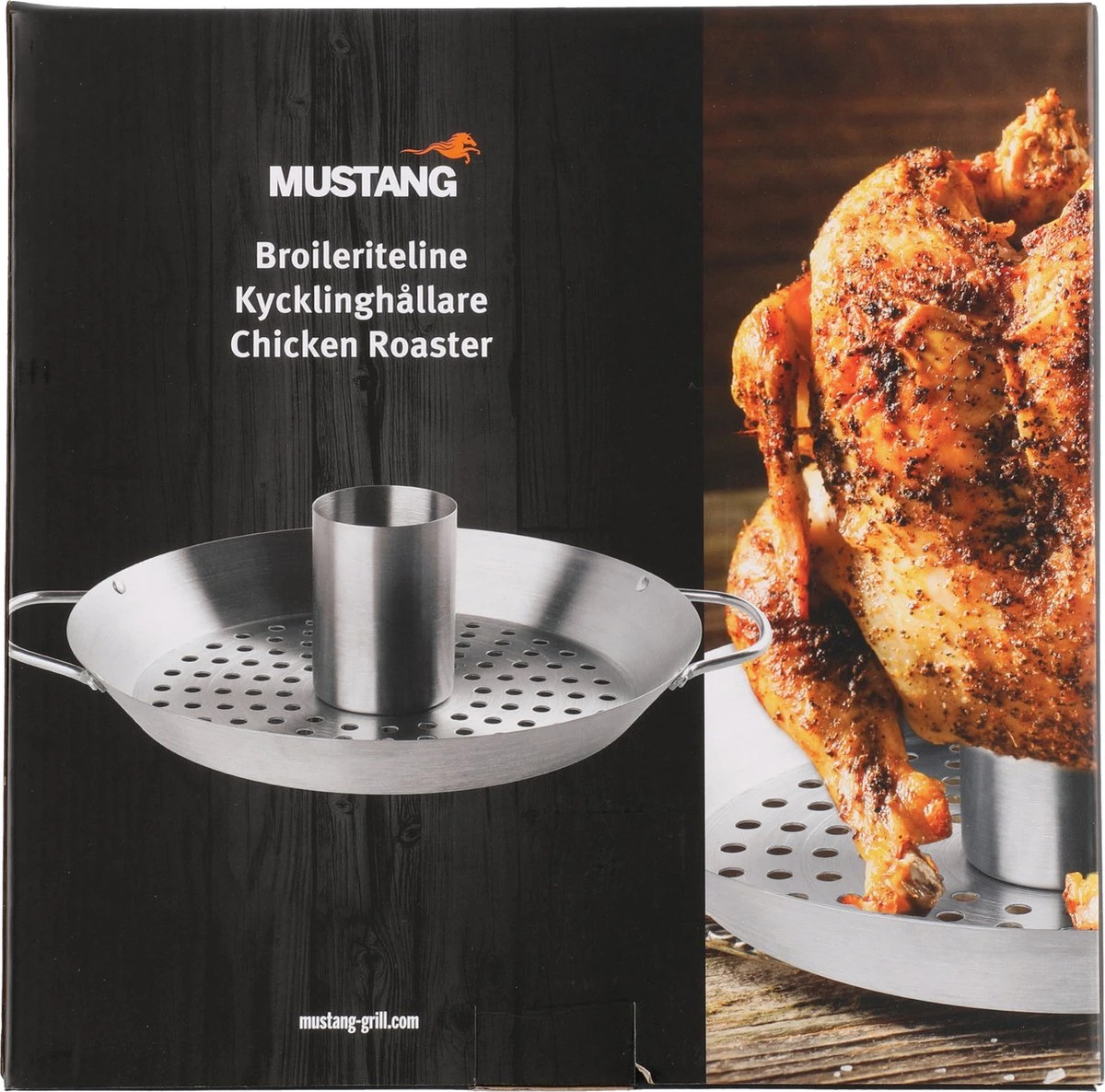 Mustang Support Poulet Acier Inoxydable Ø 30 Cm - Grille Poulet Pour Le Barbecue - Support Poulet - Support Poulet BBQ - Kip Canette De Bière - Acier Inoxydable 3 Mustang Support Poulet Acier Inoxydable Ø 30 Cm - Grille Poulet Pour Le Barbecue - Support Poulet - Support Poulet BBQ - Kip Canette De Bière - Acier Inoxydable – Image 3